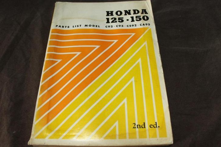 Honda C92 C95 CS92 CA95 125cc 150cc twins 1964 parts list, Motoren, Handleidingen en Instructieboekjes, Honda, Ophalen of Verzenden