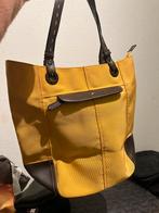 Tommy Hilfiger tas geel met leer, Minder dan 35 cm, Zo goed als nieuw, Verzenden, Geel