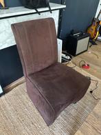 6 eettafel stoelen, Ophalen, Bruin, Leer, Zo goed als nieuw