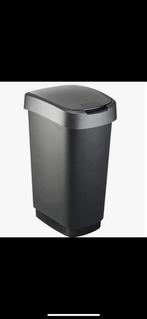 Prachtige zwarte afvalbak 50L! Nergens goedkoper!, Kunststof, 50 tot 75 cm, Nieuw, 40 liter of meer