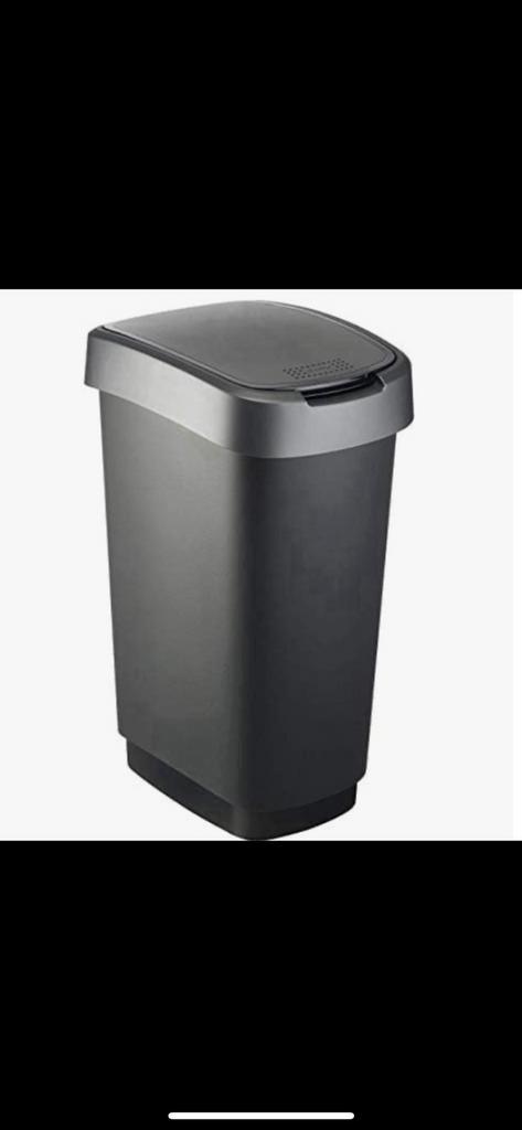 Prachtige zwarte afvalbak 50L! Nergens goedkoper!, Huis en Inrichting, Woonaccessoires | Prullenbakken, Nieuw, Kunststof, 50 tot 75 cm