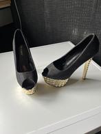 Peeptoe pumps 39, Zwart, Nieuw, Ophalen of Verzenden, Schoenen met hoge hakken