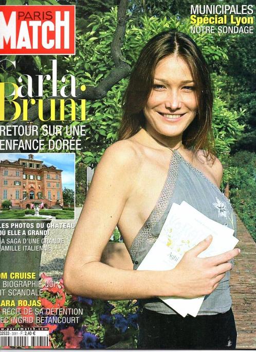 Carla Bruni in Paris Match magazine 2008, zie scans, Boeken, Tijdschriften en Kranten, Zo goed als nieuw, Muziek, Film of Tv, Verzenden
