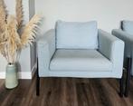 IKEA Koarp fauteuil - blauw - goede staat - stof, Huis en Inrichting, Fauteuils, Ophalen, Minder dan 75 cm, Zo goed als nieuw