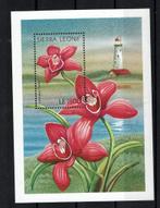 sierra leone 96 pf blok orchideeën orchids bloemen vuurtoren, Ophalen of Verzenden, Postfris, Dier of Natuur