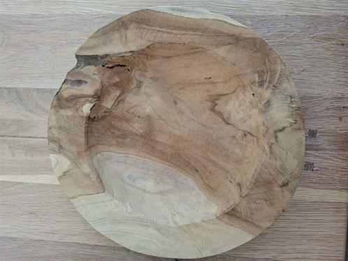 Fruitschaal, doorsnede ong. 28,5 cm, zwaar hout, Huis en Inrichting, Woonaccessoires | Schalen en Manden, Zo goed als nieuw, Schaal