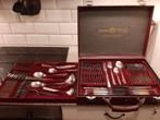 Solingen 12 delig bestek staal verguld in koffer, Huis en Inrichting, Ophalen of Verzenden, Zo goed als nieuw, Rvs of Chroom