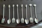 verzilverde lepeltjes  en vorkjes 4 sets, Ophalen of Verzenden