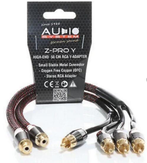 Audio System Z-PRO Y 0.3M Y Adapter RCA Splitter Hi end, Auto diversen, Autospeakers, Nieuw, Ophalen of Verzenden