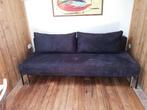 Zwarte stevige Slaapbank, Ophalen, Gebruikt, Tweepersoons, 140 cm