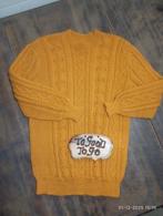 Aran trui handgebreid DIY feestdagen, Kleding | Dames, Truien en Vesten, Maat 38/40 (M), Geel, Ophalen of Verzenden, Handgemaakt