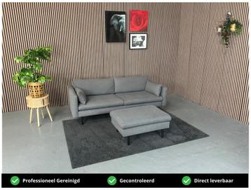 GRATIS LEVERING 2,5 Zits Bank + Poef 200x90 REFURBISHED beschikbaar voor biedingen