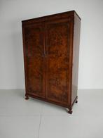 Prachtige Engelse Art Deco Burr Walnut Kledingkast, Antiek en Kunst, Ophalen