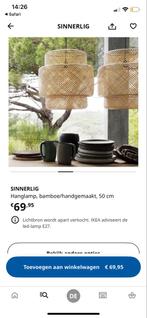 Sinnerlig Bamboe Hanglamp IKEA, Ophalen of Verzenden, Zo goed als nieuw, Hout, 50 tot 75 cm