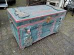 Indiase dekenkist gekleurd., Ophalen of Verzenden, Minder dan 50 cm, Minder dan 50 cm