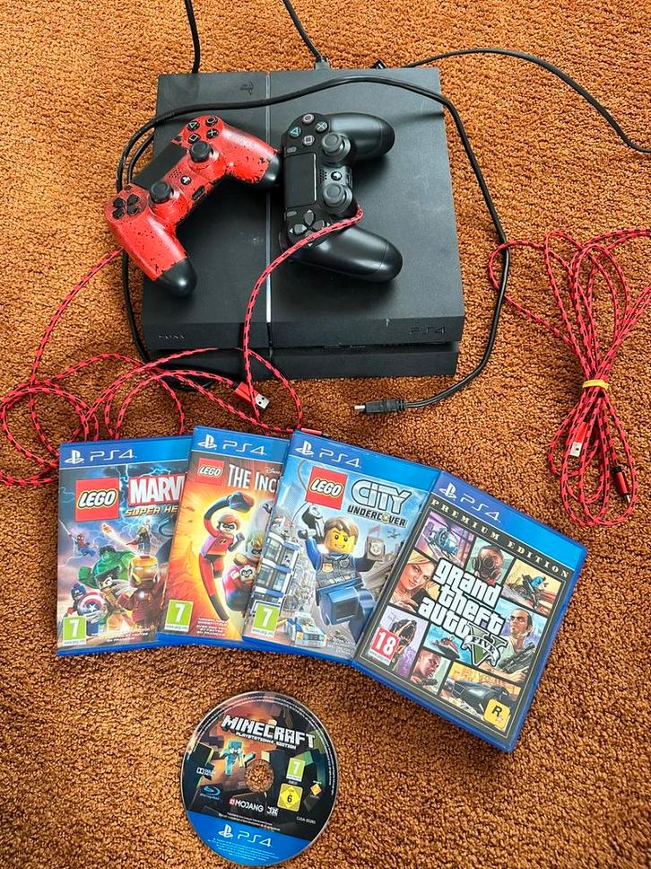 PS4 Playstation play station 4, Spelcomputers en Games, Spelcomputers | Sony PlayStation 4, Zo goed als nieuw, Slim, Met 1 controller