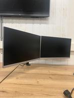 HP 24inch monitor set met beugel, HDMI, IPS, Ophalen of Verzenden, Zo goed als nieuw