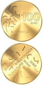 100 Euro Slovenie 2025 - Nova Gorica - PROOF - Goud, Verzenden, Slovenië, Losse munt, Goud