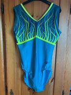 Turnpakje turquoise/geel gimar mt 42, Sport en Fitness, Turnen, Overige kleuren, Maat 36 t/m 42, Ophalen of Verzenden, Zo goed als nieuw