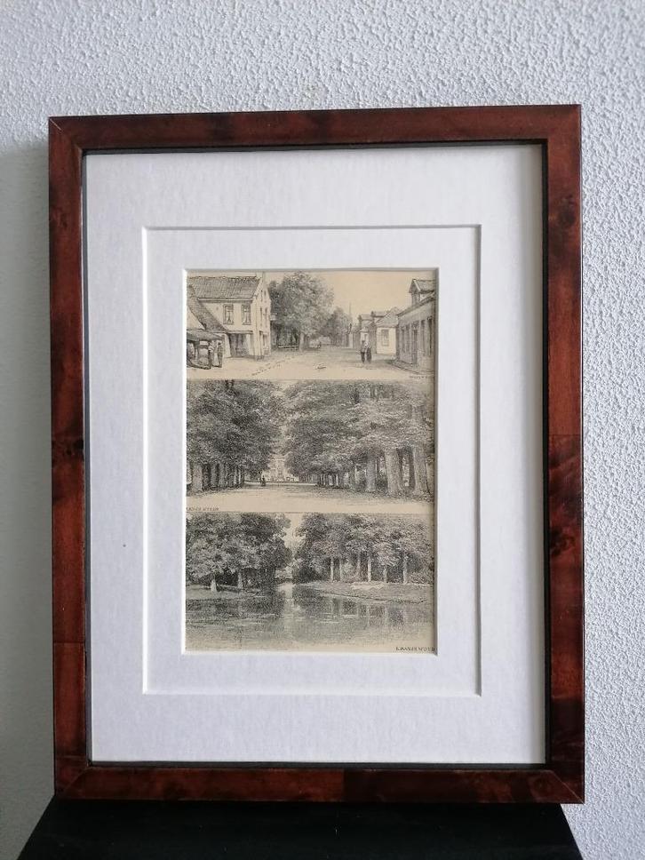 Craandijk Litho Friesland Wolvega Oranje Woud Strin 1880 (25, Antiek en Kunst, Kunst | Litho's en Zeefdrukken, Ophalen of Verzenden