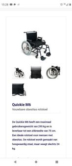 quickie M6, Diversen, Ophalen, Inklapbaar, Zo goed als nieuw, Duwrolstoel