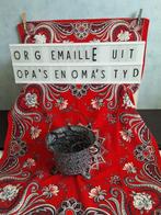 Grijsgewolkt EMAILLE  STOOF/COMFOR  2 FOTO'S, Ophalen of Verzenden
