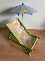Strandstoel met parasolletje voor Baby Born-pop, Kinderen en Baby's, Ophalen of Verzenden, Gebruikt, Babypop
