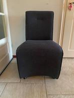 6 eetkamerstoelen met wieltjes - opknapper, Huis en Inrichting, Stoelen, Ophalen, Gebruikt, Zwart, Stof