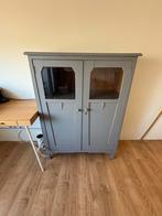 Vintage Kledingkast / Dressoir - Grijs, Antiek en Kunst, Antiek | Meubels | Kasten, Ophalen