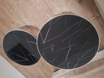 Ronde zwarte marmer salontafels opnieuw aangeboden, Huis en Inrichting, Tafels | Salontafels, Ophalen, Overige materialen, 50 tot 100 cm