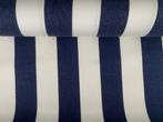 Outdoor meubelstof; blauw+witte streep; 4,69 meter NU 125€, Hobby en Vrije tijd, Stoffen en Lappen, Blauw, 120 cm of meer, Ophalen of Verzenden