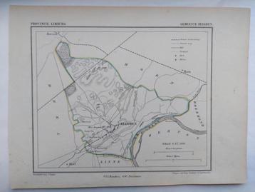 4 / Gemeente Beegden Limburg Litho uit 1866 door J. Kuyper beschikbaar voor biedingen