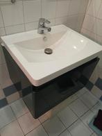 Wastafelmeubel met kunststof wastafel,met 1 grote lade., Huis en Inrichting, Badkamer | Badkamermeubels, Ophalen, Gebruikt, 50 tot 100 cm