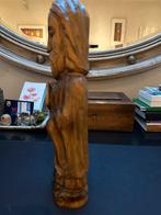 Houten Mozes Beeld met Tien Geboden - Handgesneden, Antiek en Kunst, Ophalen of Verzenden