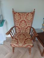 Ouderwetse stoel met armleuning, Hout, Gebruikt, Ouderwets, Bruin
