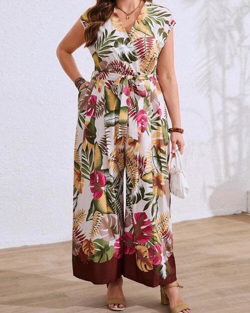 Boho Jumpsuit Tropical ** NIEUW **, Kleding | Dames, Grote Maten, Nieuw, Broek of Spijkerbroek, Verzenden