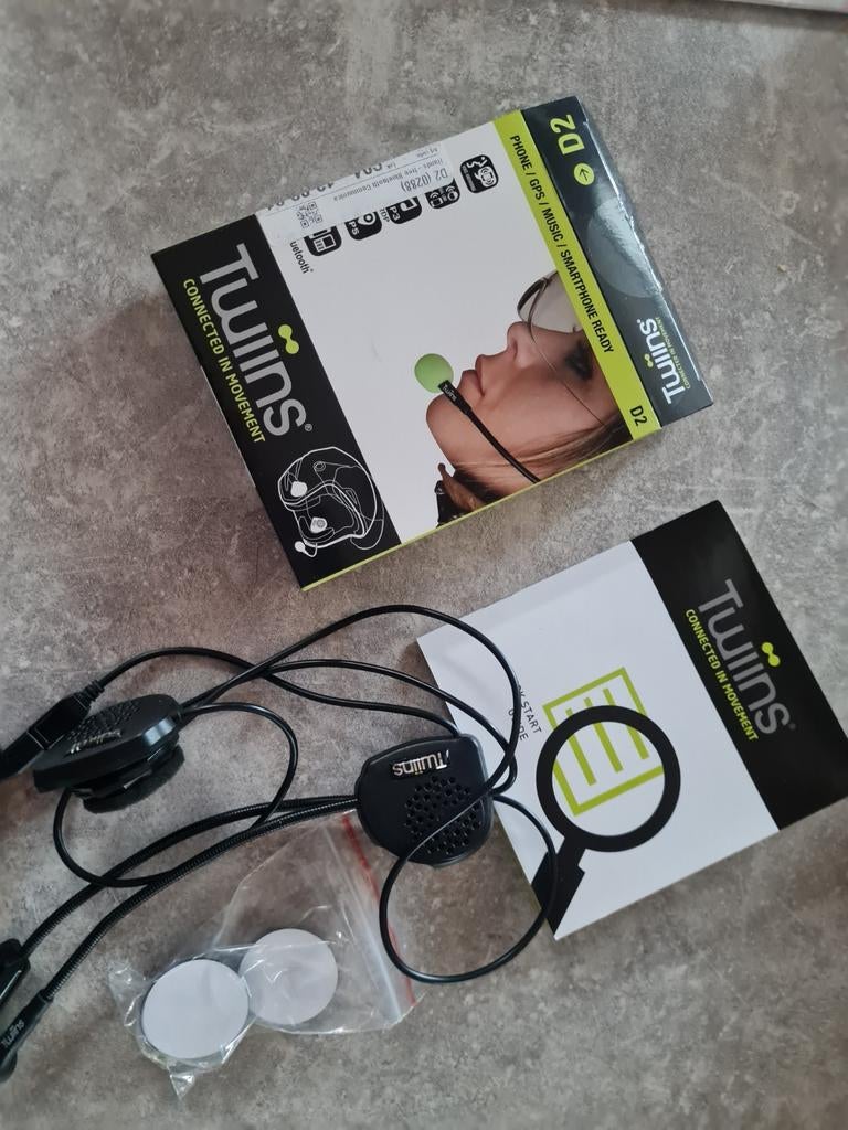 Communicatie set voor in de helm twins D2, Ophalen of Verzenden, Zo goed als nieuw