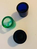 Iittala glazen waxinelicht-houders (3), Overige materialen, Gebruikt, Finland, Blauw