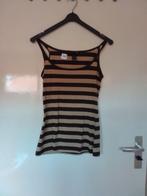 103 Bruin gestreept topje van H&M maat S nieuw, Ophalen of Verzenden, Zo goed als nieuw, Bruin, Zonder mouw