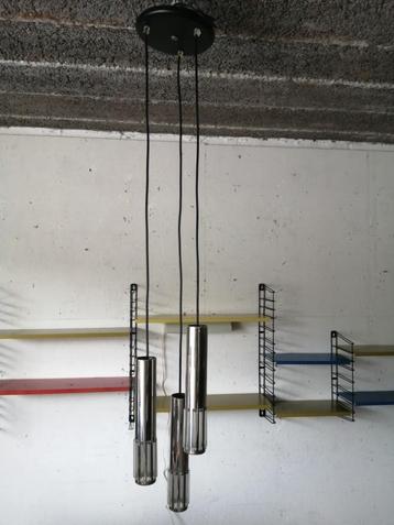 Retro jaren 60 chromen hanglamp beschikbaar voor biedingen