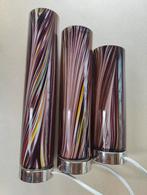 Veelkleurige glazen tafellampen van Herstal Tube trio, Ophalen of Verzenden, Zo goed als nieuw, Minder dan 50 cm