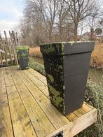 Buiten bloempotten 2 stuks, Tuin en Terras, Bloempotten, Overige materialen, Gebruikt, Tuin, Vierkant