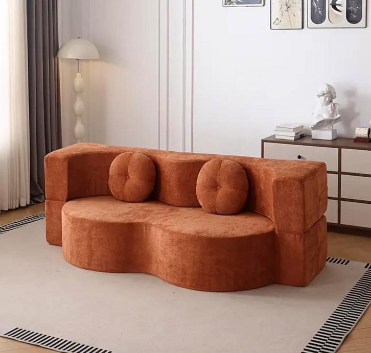 Nieuwe Opklapbare Bankstel - Direct Leverbaar!, Huis en Inrichting, Banken | Bankstellen, Nieuw, Rechte bank, Driepersoons, 200 tot 250 cm