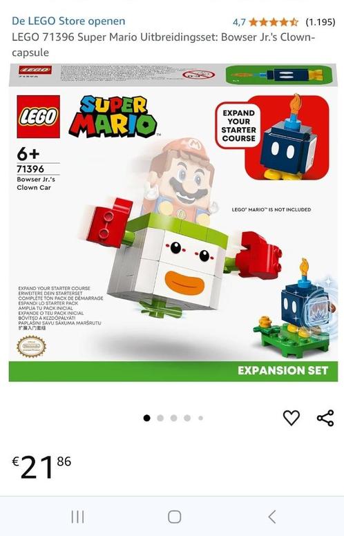 Lego Super Mario Bowser jr's Clown Car (nieuw), Kinderen en Baby's, Speelgoed | Duplo en Lego, Nieuw, Ophalen of Verzenden