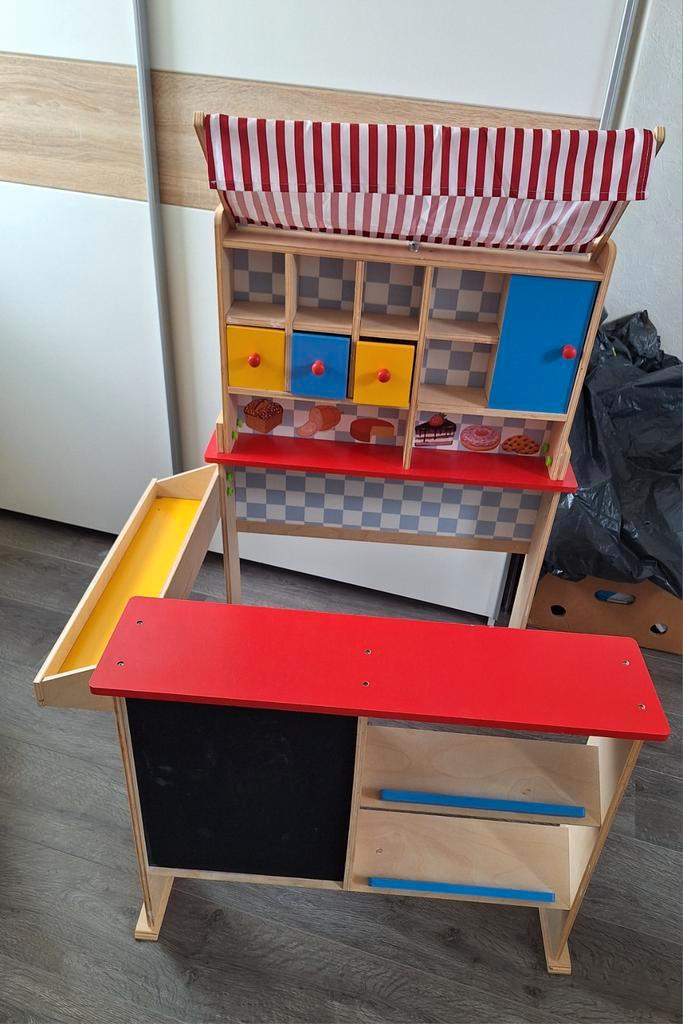 Houten Speelwinkel, Kinderen en Baby's, Speelgoed | Speelkeukens, Zo goed als nieuw, Speelkeuken, Hout, Ophalen