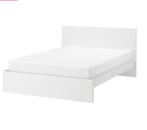 Bed & Mattress Ikea 140x200, Huis en Inrichting, Slaapkamer | Bedden, Gebruikt, 140 cm, Wit, Hout