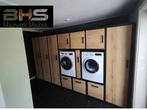 Wasmachinekast Groningen - Volledig op maat leverbaar!, Huis en Inrichting, BHS Maatwerk Meubels, Eikenhout, Info@bhs-maatwerkmeubels.nl