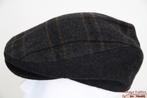 Vintage flatcap Platte pet grijs bruin met oorwarmer 53 =XXS, Ophalen of Verzenden, Zo goed als nieuw, 57 cm (M, 7⅛ inch) of minder