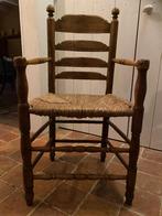 stoel met biezen zitting, Riet of Rotan, Gebruikt, Overige kleuren, Eén