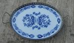 Zwiebel Muster Dienblad fraai bewerkte Handgrepen en rand, Antiek en Kunst, Ophalen of Verzenden